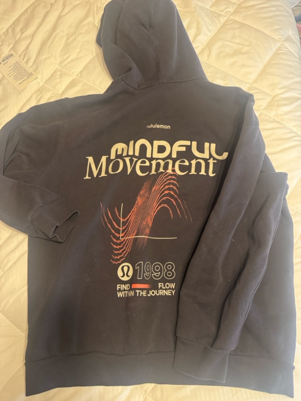 lululemon athletica Navy Hoodie with Red Graphic mindful movement steady state